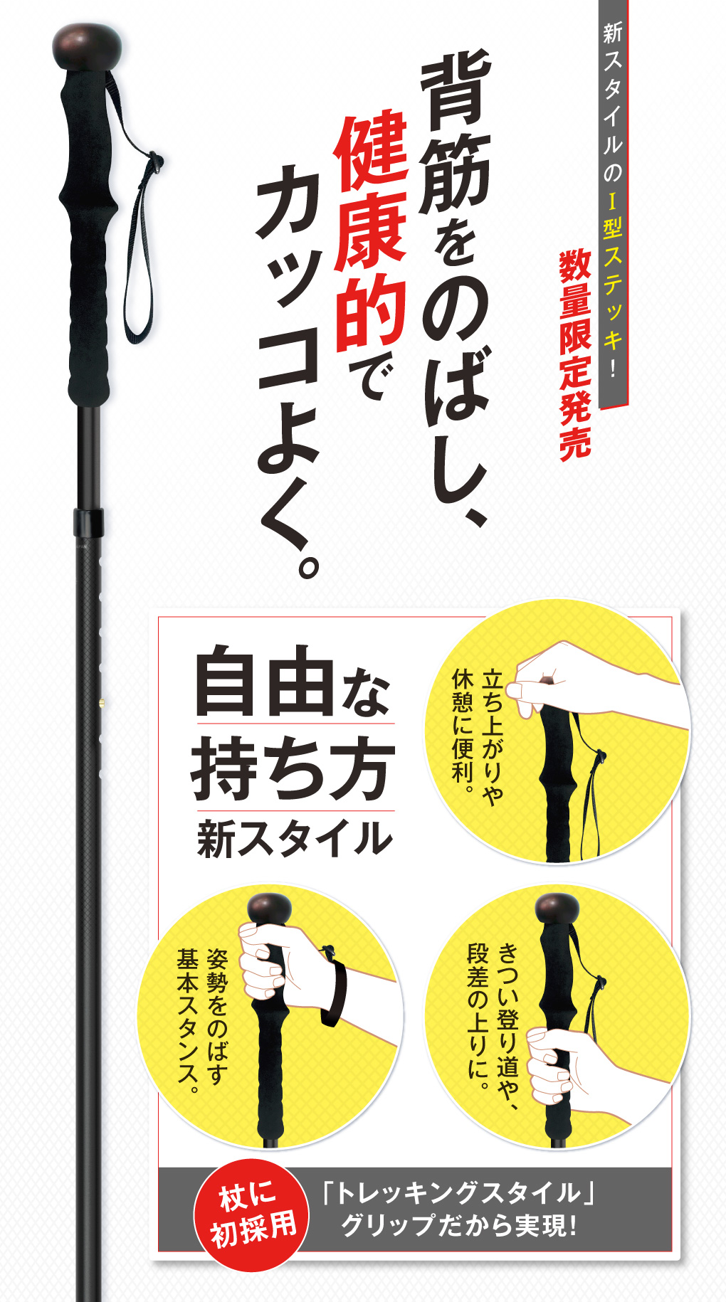 健康いっぽん杖 長さ調節杖 株式会社シナノ トレッキングポール スキーポール 杖ステッキ ウォーキング ポール トレイルポールなど総合ポール メーカー