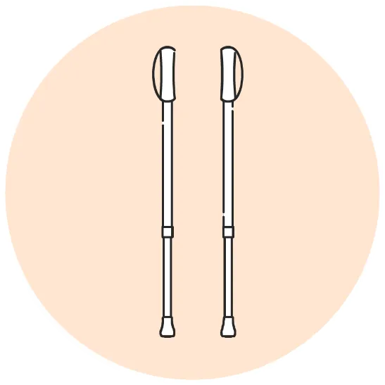 2本杖のアイコン