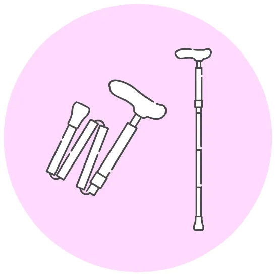 折りたたみ杖のアイコン