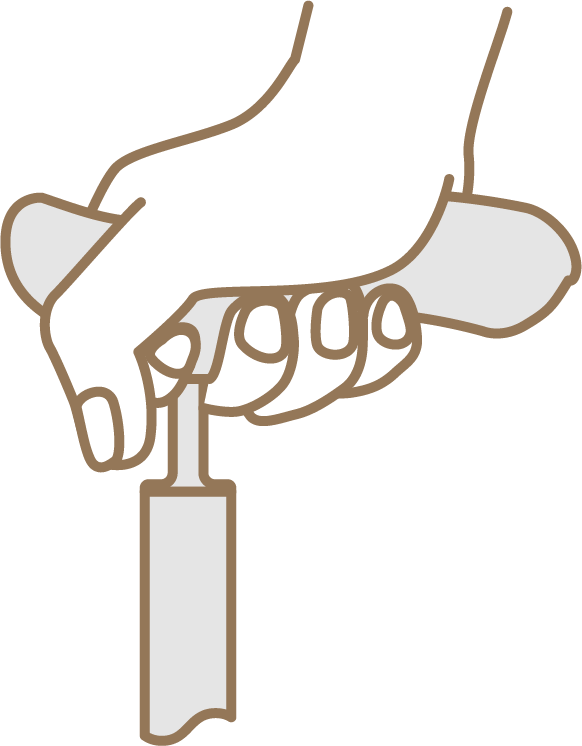 杖の持ち方の図