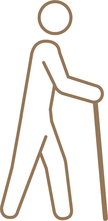 杖の歩き方の図