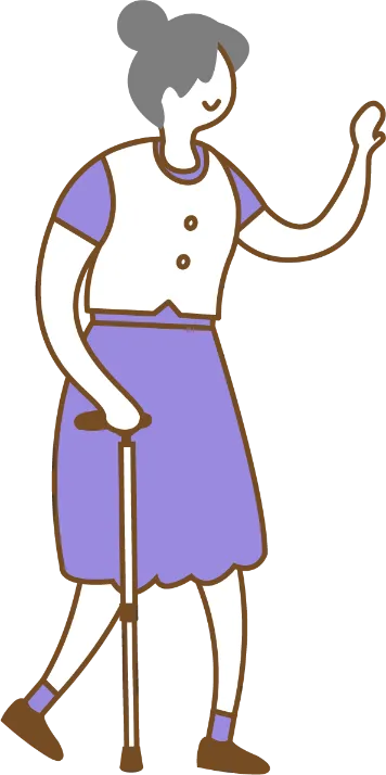 お出かけには杖がおすすめ