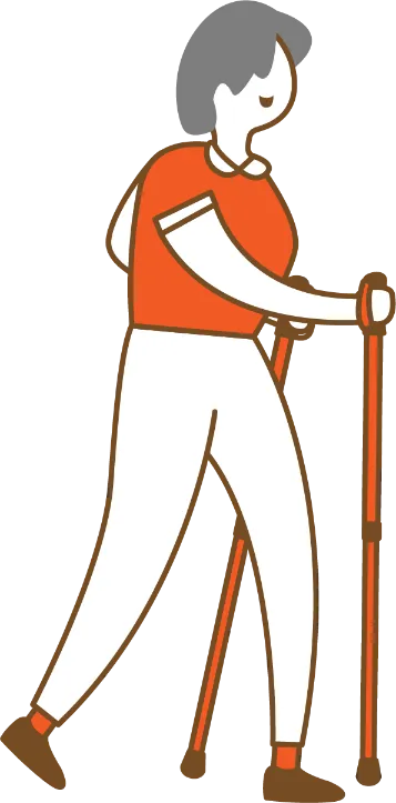 リハビリや歩行訓練におすすめのウォーキングポール 2本杖