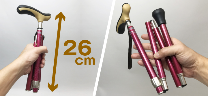 おでかけに便利な折り畳みモデル 収納時26cm